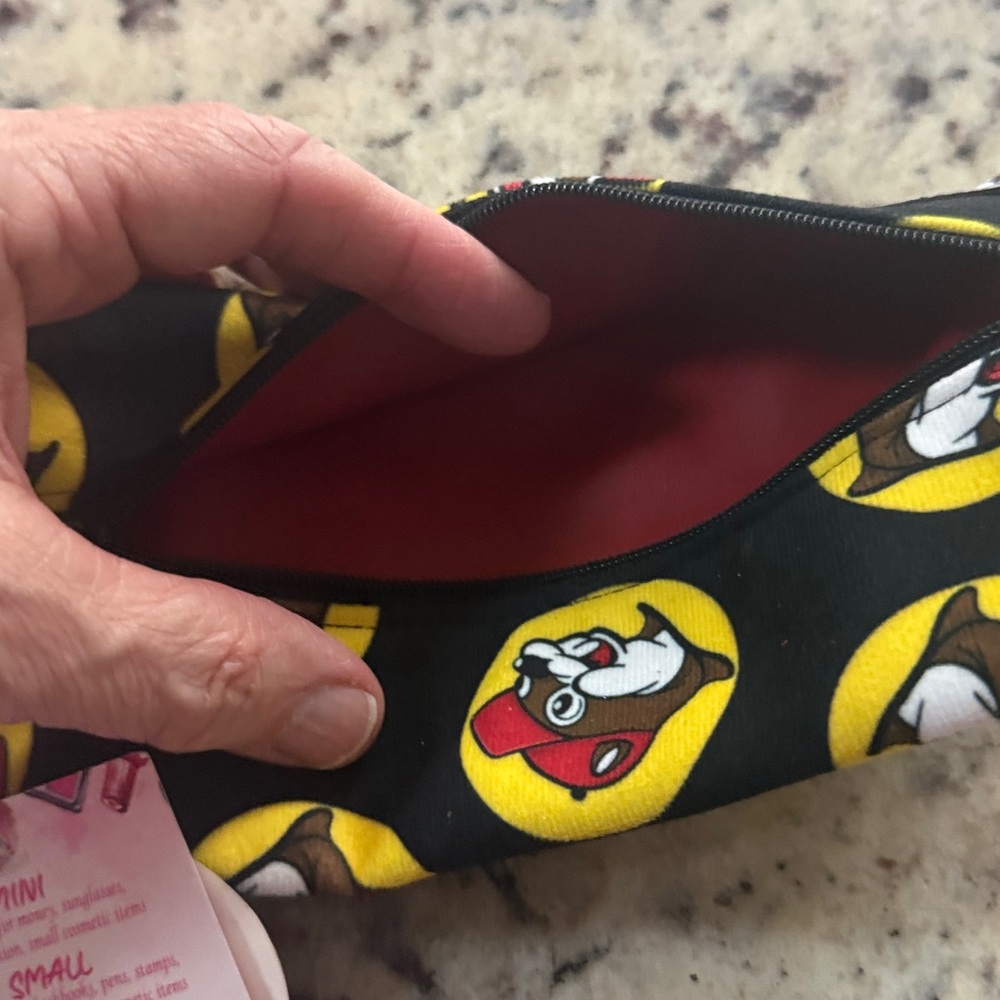 Makeup Junkie Buc-Wes Black and Yellow Dog Print Pouch - Picture 4 of 4